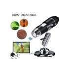 USB Microscope 1600x Zoom 1080p Digital Mini Microscope Camera with OTG Adapter and Metal Stand; Compatible for Window