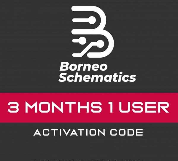 Borneo Schematics 1 User (3 Months) Activation Code